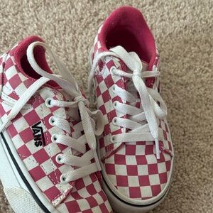 Vans Kids Sneakers in Pink and White Checkered